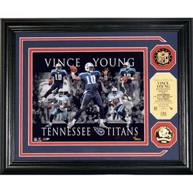 Vince Young Dominance Photo Mint With 2 24Kt Gold Coinsvince 