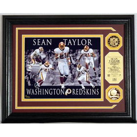 Sean Taylor Dominance Photo Mint W/ 2 24Kt Gold Coinssean 