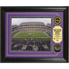 Baltimore Ravens M & T Bank Stadium NFL Stadium Photo Mint w/ 2 24KT Gold Coinsbaltimore 