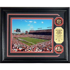 Tampa Bay Buccaneers Raymond James Stadium Photo Mint with 2 24KT Gold Coinstampa 