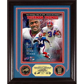 Thurman Thomas Hof" Commemorative Photomint W/ 2 24Kt Gold Coins"thurman 