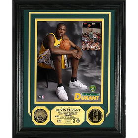 Kevin Durant Rookie Photo Mint W/  Two 24Kt Gold Coinskevin 