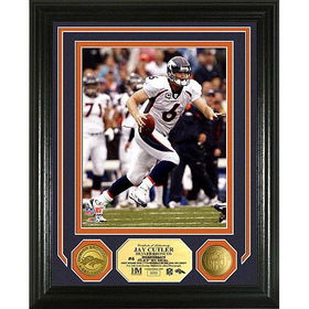 Jay Cutler Gold Coin Photo Mint With Two 24Kt Gold Coinsjay 