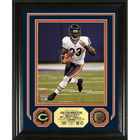 Devin Hester Gold Coin Photo Mint With Two 24Kt Gold Coinsdevin 
