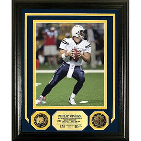 Phillip Rivers Gold Coin Photo Mint With Two 24Kt Gold Coinsphillip 