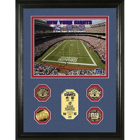 New York Giants 3X Super Bowl Champions 4 24Kt Gold Coin Photo Mintyork 