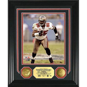 Derrick Brooks 24KT Gold Coin Photomintderrick 