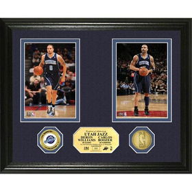 Deron Williams - Carlos Boozer Duo 24KT Gold and Color Coin Photo Mintderon 