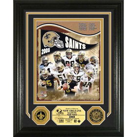 NEW ORLEANS SAINTS 2008 Team Force" Photo Mint w/ 2 24KT Gold coins"orleans 