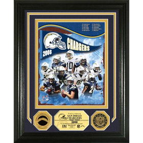SAN DIEGO CHARGERS 2008 Team Force" Photo Mint w/ 2 24KT Gold coins"san 