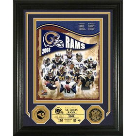 ST LOUIS RAMS 2008 Team Force" Photo Mint w/ 2 24KT Gold coins"louis 