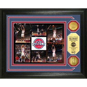 Detroit Pistons 24KT Gold Coin Photo Mintdetroit 