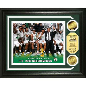 Boston Celtics 2008 NBA Champions Celebration 24KT Gold Coin Photo Mintboston 