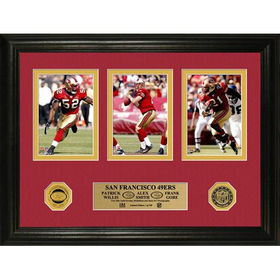 San Francisco 49ers Trio" Photo Mint w/ 2 24kt Gold Minted Coins"san 