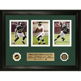 Philadelphia Eagles Trio" Photomint w/ 2 24kt Gold Minted Coins"philadelphia 