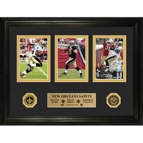 New Orleans Saints Trio" Photo Mint w/ 2 24kt Gold Minted Coins"orleans 