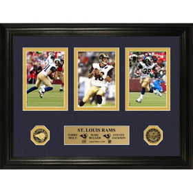 St. Louis Rams Trio" Photo Mint w/ 2 24kt Gold Minted Coins"louis 