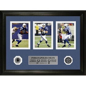 Indianapolis Colts Trio" Photomint w/ 2 Silver Minted Coins"indianapolis 