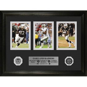 Oakland Raiders Trio" Photomint w/ 2 Silver Minted Coins"oakland 