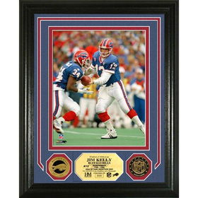 Jim Kelly Photo Mint w/ Two 24KT Gold Coinsjim 
