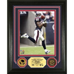 Andre Johnson Photomint w/ 2 24KT Gold Coinsandre 