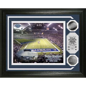 Texas Stadium ?Final Season? Photo Mint w/ 2 Silver Coinstexas 