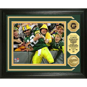 Aaron Rodgers ?Lambeau Leap? 24KT Gold Coin Photo Mintaaron 