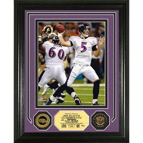 Joe Flacco 24KT Gold Coin Photo Mintjoe 