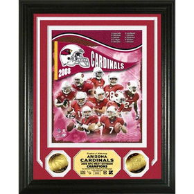 Arizona Cardinals '08 NFC West Division Champions 24KT Gold Coin Photo Mintarizona 