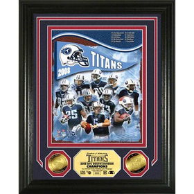 Tennessee Titans '08 AFC South Division Champions 24KT Gold Coin Photo Minttennessee 