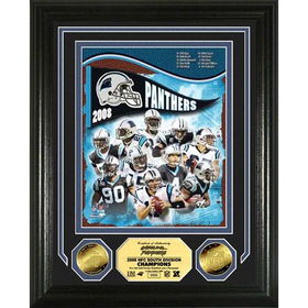 Carolina Panthers '08 NFC South Division Champions 24KT Gold Coin Photo Mintcarolina 
