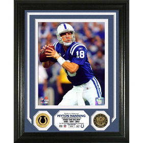 Peyton Manning 3X MVP 24KT Gold Coin Photo Mintpeyton 