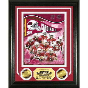 Arizona Cardinals Super Bowl 43 NFC Champions 24KT Gold Coin Photo Mintarizona 