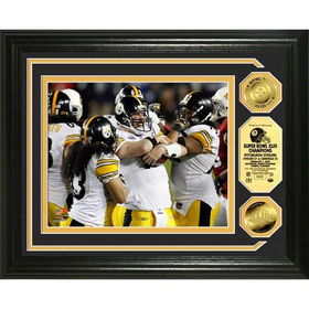Super Bowl XLIII Champions Pittsburgh Steelers Celebration" 24KT Gold Coin Photo Mint"super 