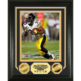 Willie Parker Super Bowl XLIII 24KT Gold Photo Mintwillie 