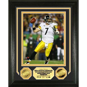 Ben Roethlisberger Super Bowl XLIII 24KT Gold Photo Mintben 