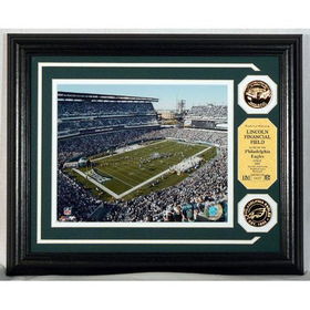 Philadelphia Eagles Lincoln Financial Field NFL Stadium Photo Mint w/ 2 24KT Gold Coinsphiladelphia 