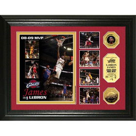 Lebron Jamest 2008 - 09 NBA MVP Highlight 24KT Gold Coin Photo Mintlebron 
