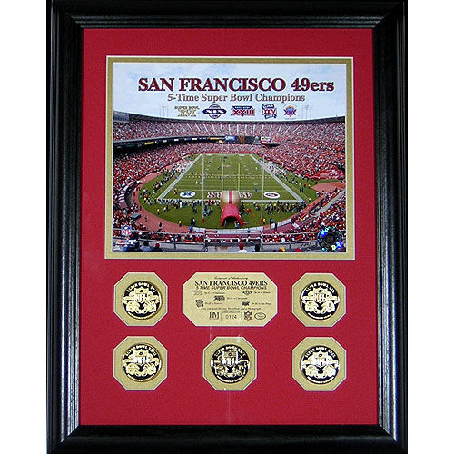 San Francisco 49Ers 5 Time Super Bowl Champs Photomint