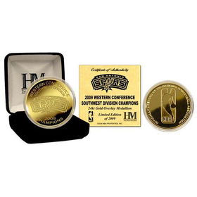San Antonio Spurs 2009 Southwest Division Champions 24KT Gold  Coinsan 