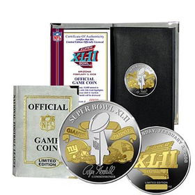 Super Bowl Xlii Official 2-Tone Flip Coinsuper 