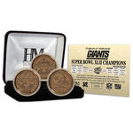 New York Giants Super Bowl Xlii Bronze 3 Coin Set