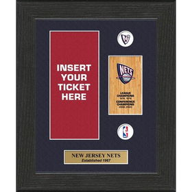 New Jersey Nets NBA Framed Ticket Displaysjersey 