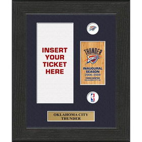 Oaklahoma City Thunder NBA Framed Ticket Displaysoaklahoma 
