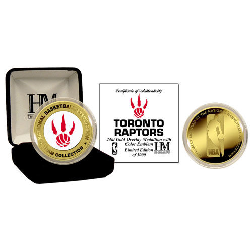 Toronto Raptors 24Kt Gold And Color Team Logo Cointoronto 