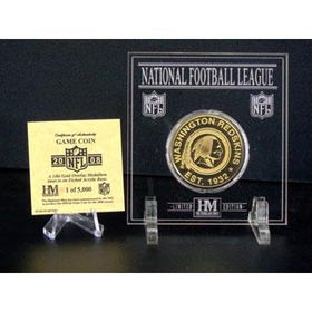Washington Redskins 24KT Gold - 2008 Official NFL Game Coin in Archival Etched Acrylicwashington 