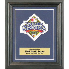 2008 World Series Embroidered Commemorative Patch Mat and Frameworld 