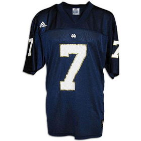 Notre Dame Fighting Irish #7 Official Replica NCAA Game Jersey (Navy) (Large)notre 