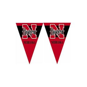 Nebraska Cornhuskers NCAA 25Ft String Of 6 x 9 Party Pennants (Flags)nebraska 