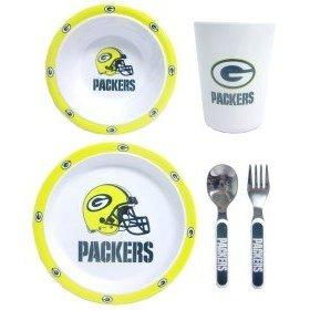 Green Bay Packers NFL Children's 5 Piece Dinner Setgreen 